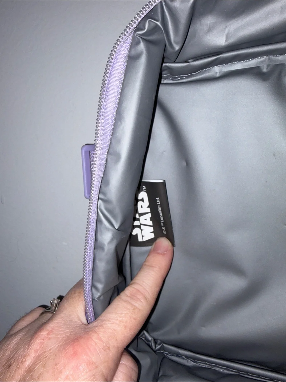 Purple Sequin Baby Yoda (Grogu) Lunch Bag Star Wars